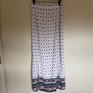 Cotton On White and Black Patterned Maxi Skirt